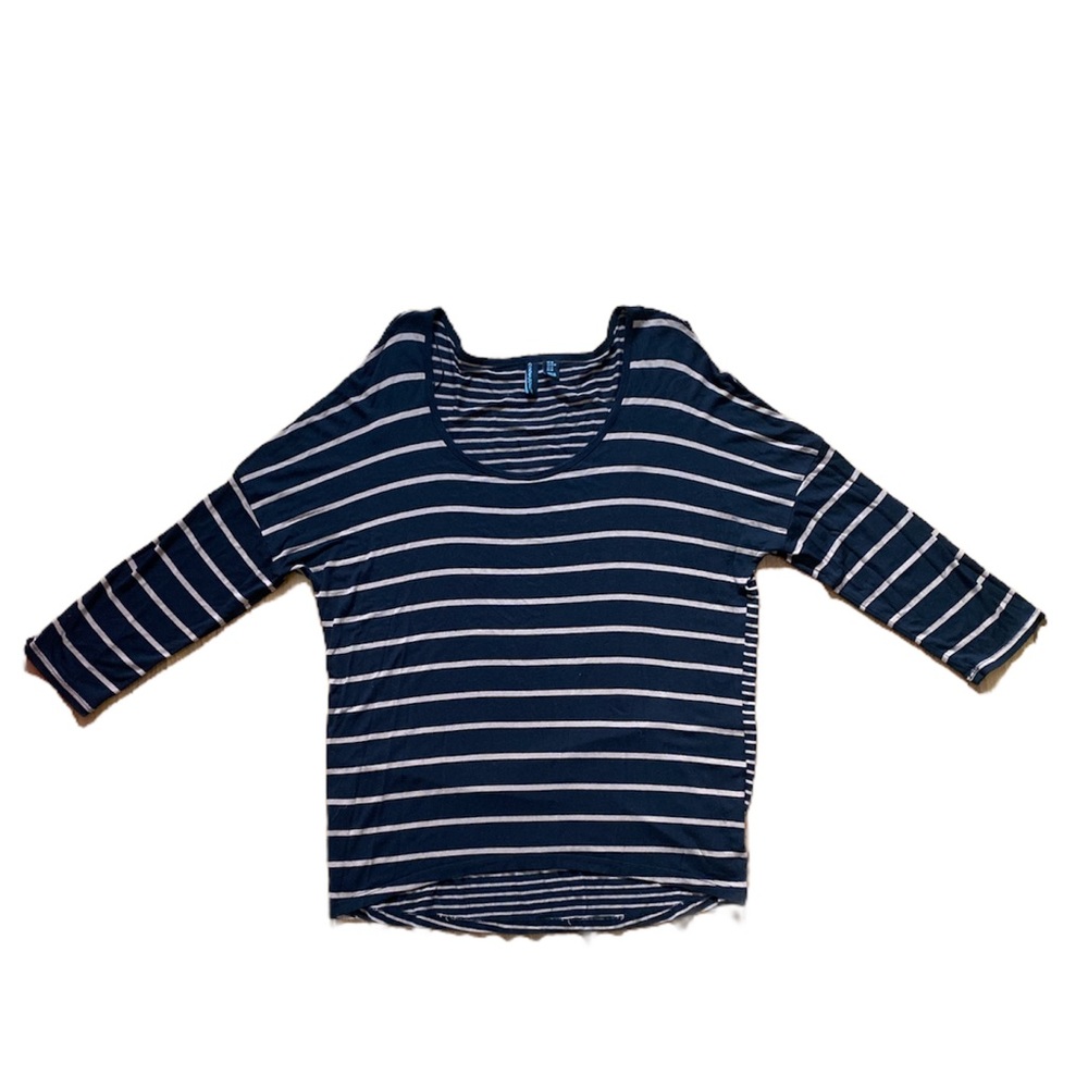 Cynthia Rowley Black Tan Soft Quarter Sleeve Top